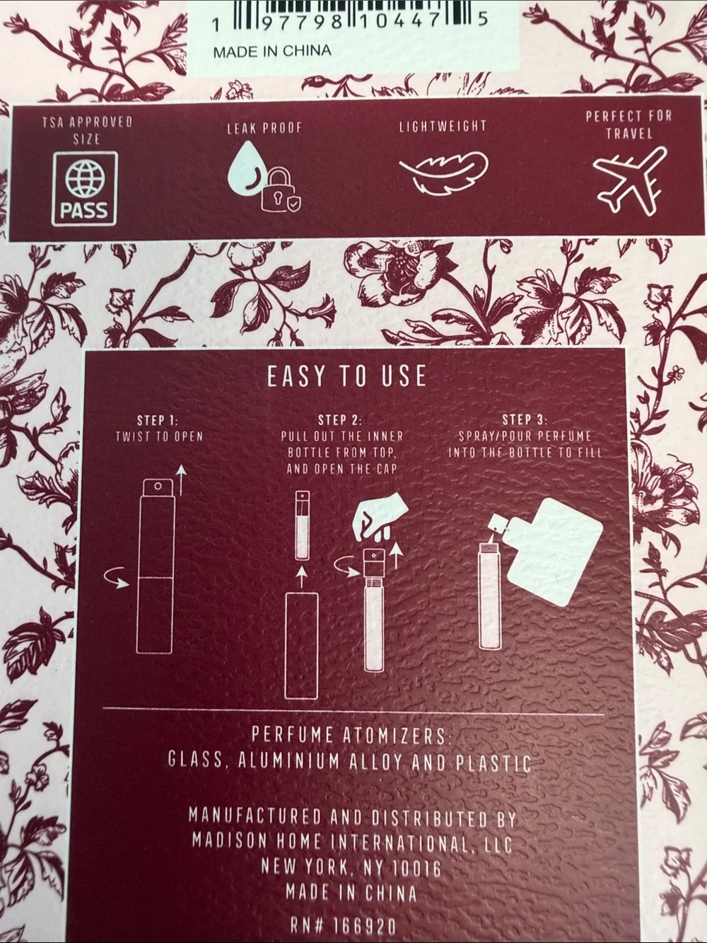 Wandering Moon | Wine Floral Packing Cube Travel Set (9)
